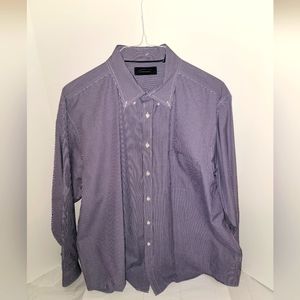 Roundtree and Yorke Mens XL Purple Long Sleeve Button-up